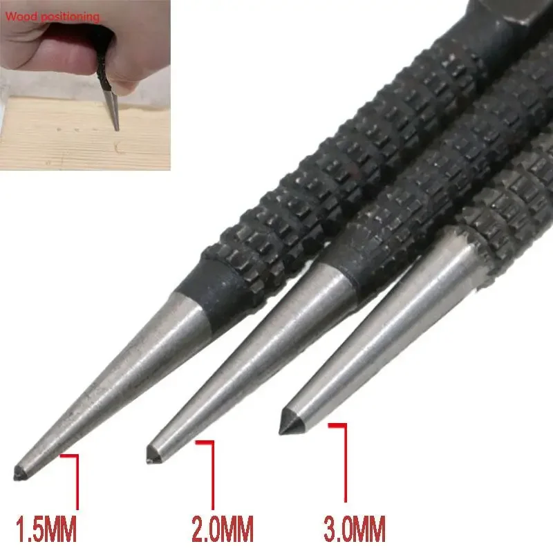 3 Chống Trơn Trượt Trung Tâm Pin Bộ Đục Lỗ Cao Thép Carbon Trung Tâm Đấm Cho Thép Hợp Kim Kim Loại Gỗ dụng Cụ Khoan