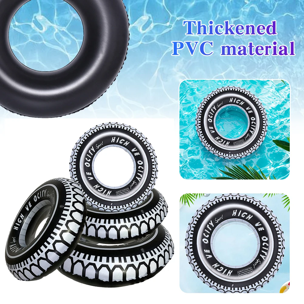 Anillos flotantes para piscina, patrón de neumáticos, a prueba de fugas, inflables, colchones de aire, accesorios para piscina