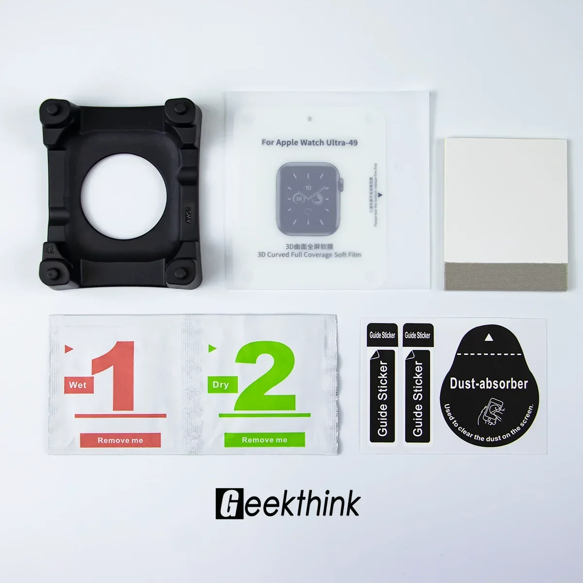 Screen Protector+Fix Tool For Apple Watch 49mm 40mm 41mm 45mm 44mm for iWatch Ultra 2 Series 9/8/7/6/5/se/4 Hydrogel Film