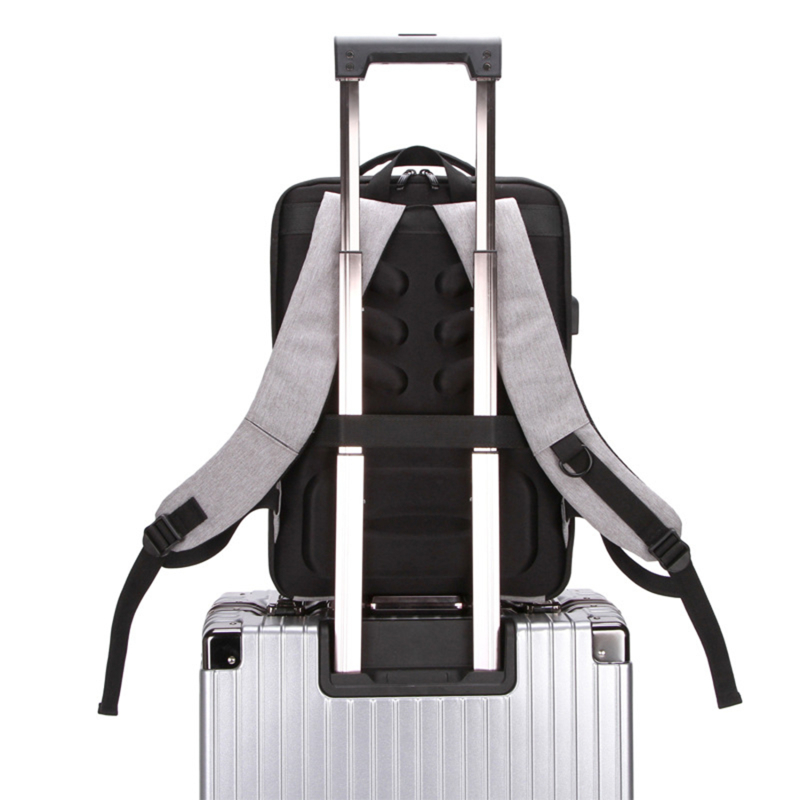 Mochila antirrobo informal para hombre, bolsa de viaje de alta capacidad, carga USB, negocios, ordenador