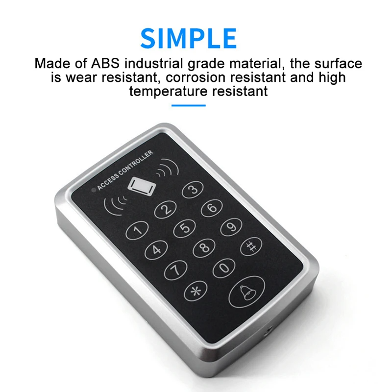 Teclado de Control de acceso RFID de 125KHz, lector de tarjetas EM, sistema de Control de acceso de puerta, abridor de cerradura, sistema de teclado compatible con 1000 usuarios