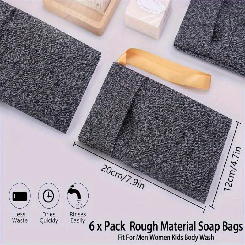 2PCS Soap Bags, Gentle and Rough, Soap Holder, Body Wash for Bathing, Soap Exfoliating Bag