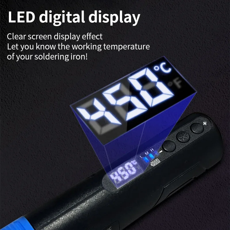 LUXIANZI ไร้สาย USB หัวแร้งไฟฟ้าปรับอุณหภูมิซ่อมเครื่องมือเชื่อม Professional Digital Display เครื่องเชื่อม