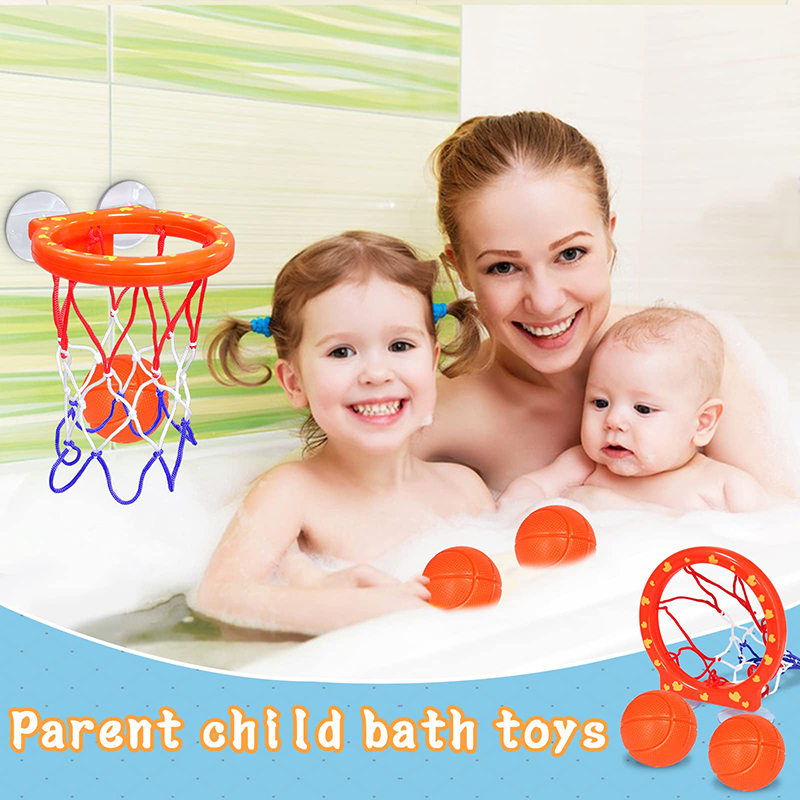 Diversão basquete hoop bolas playset meninos meninas brinquedos de banho banheira 3 bolas conjunto forte ventosa jogo do banheiro para crianças