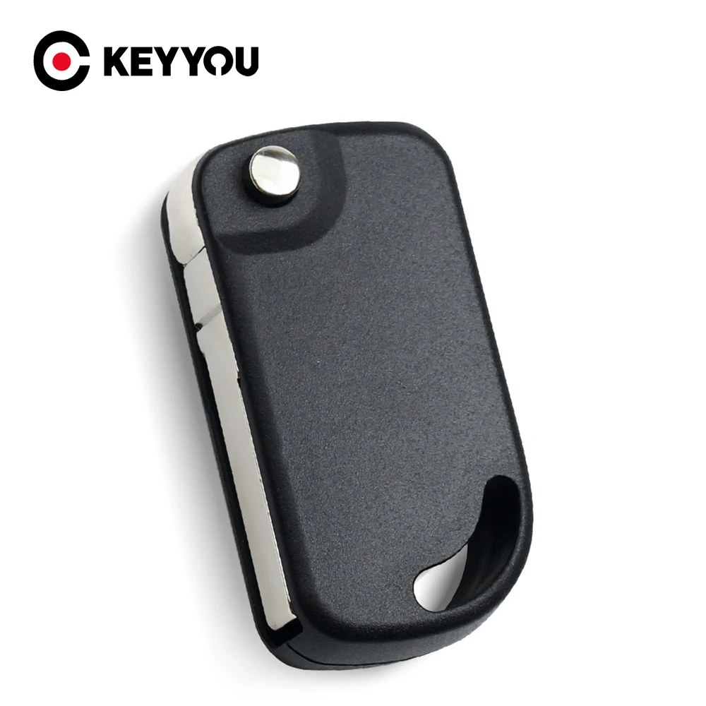 Keyyou para vw volkswagen para brasil marca substituição flip chave dobrável remoto escudo caso em branco caber sem cortes lâmina hu66 sem botão