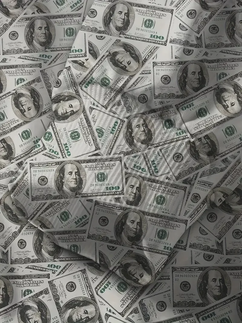 Sudadera con capucha con estampado de dólar para hombre, Top de dos piezas con estampado de billetes, Sudadera con capucha informal, pantalones de chándal de moda informales