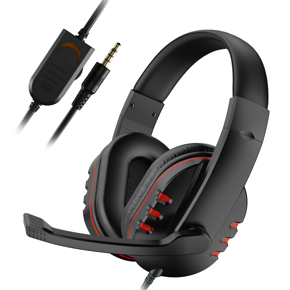 Kopfhörer 3,5 mm kabelgebundenes Gaming-Headset, Kopfhörer, Musik für PS4, Playstation 4, Spiel-PC, Chat-Computer mit Mikrofon