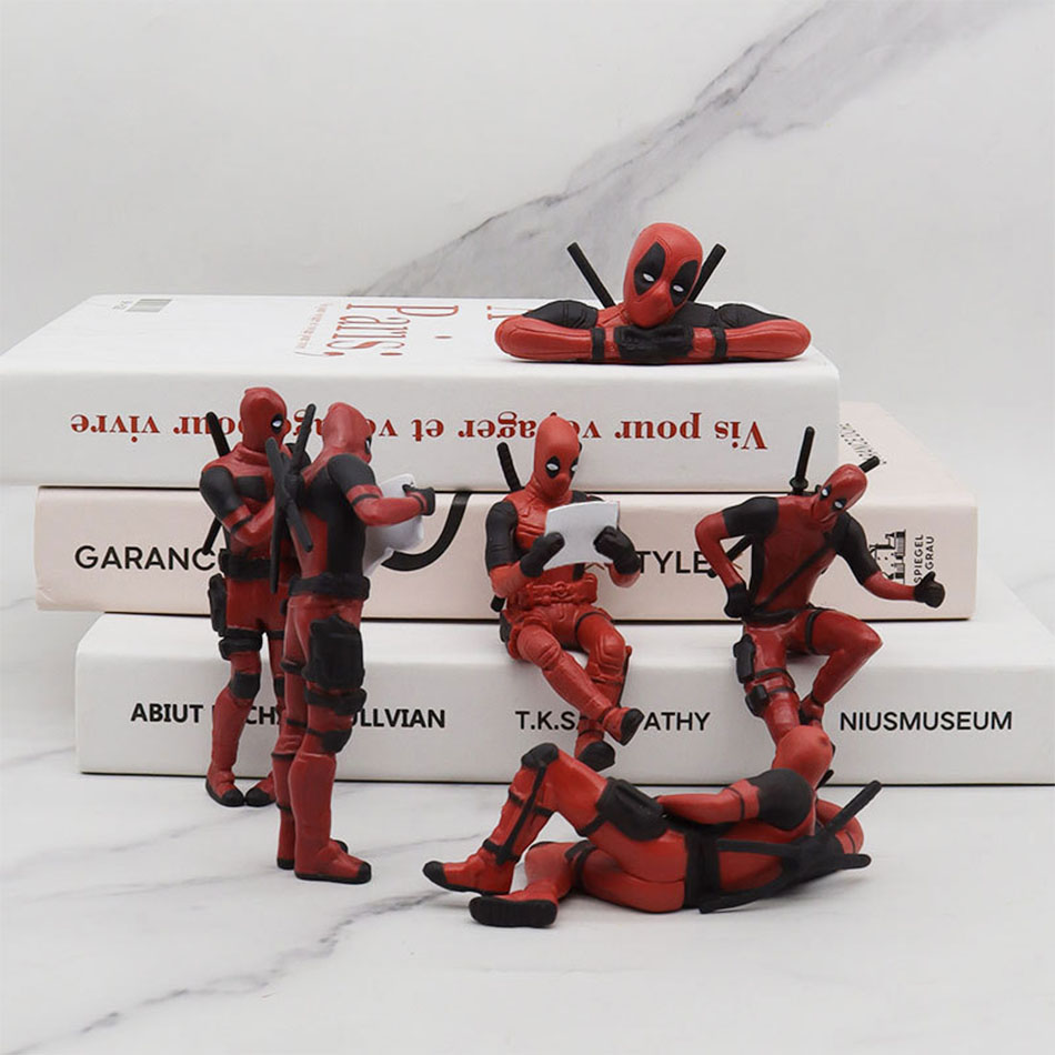 Deadpool & Wolverine Figur Deadpool 3-Figur Coole süße Filmfigur Spielzeugpuppe Modell Plüschdekoration für Kindergeburtstagsgeschenke
