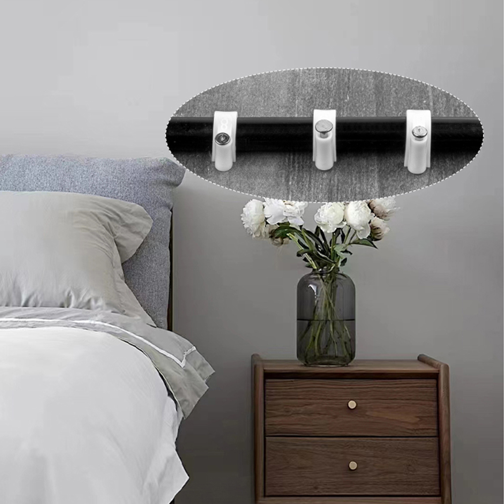 100PCS Circle Nail Clip Wire Management Clamp White Fixing Round Steel Nail Wall Hanging Cable Clips 4/5/6/7/8/9/10/12mm