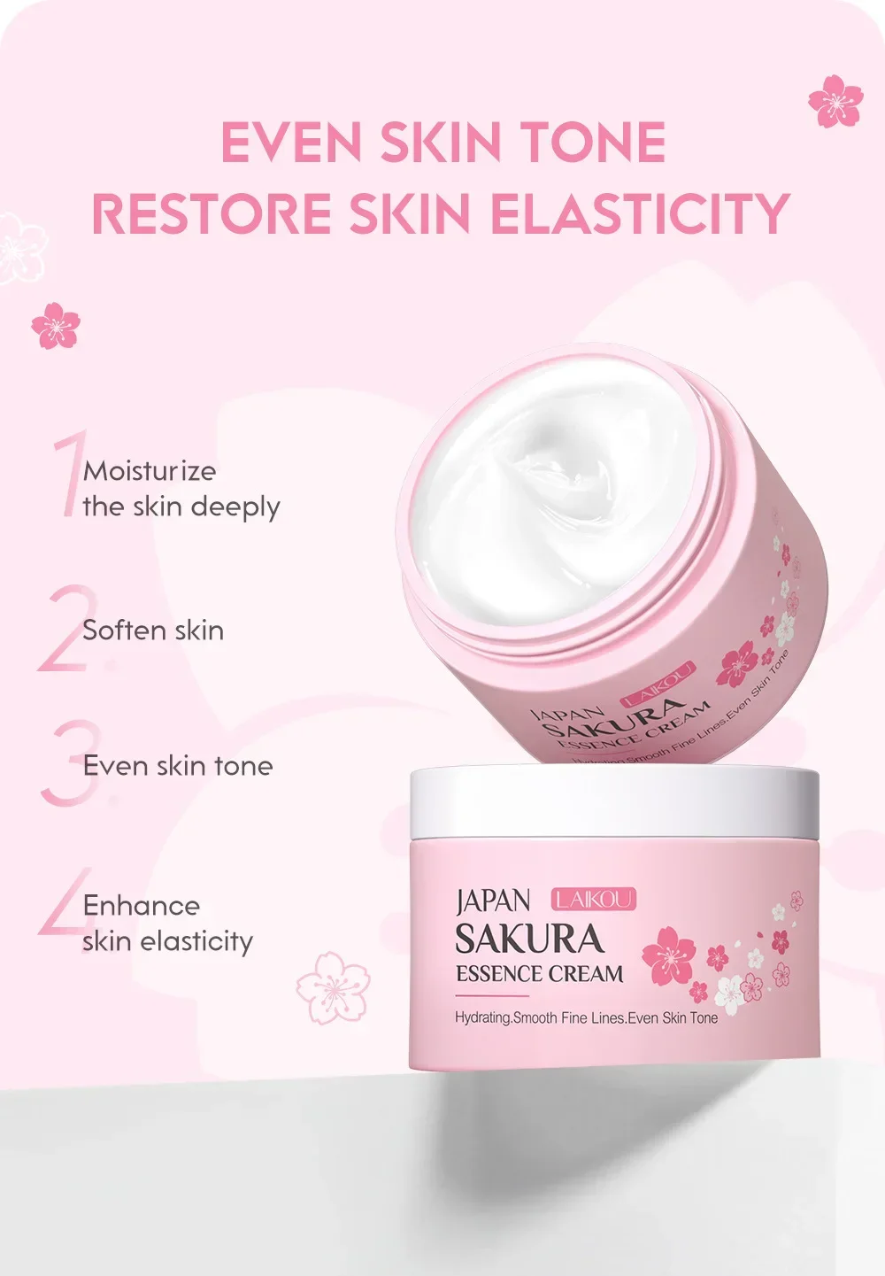 LAIKOU Sakura Hydrating cream  Moisturizer Whitening Nourishing Oil Control  Moisturizing & Repairing Deep Hydration Lock Gentle