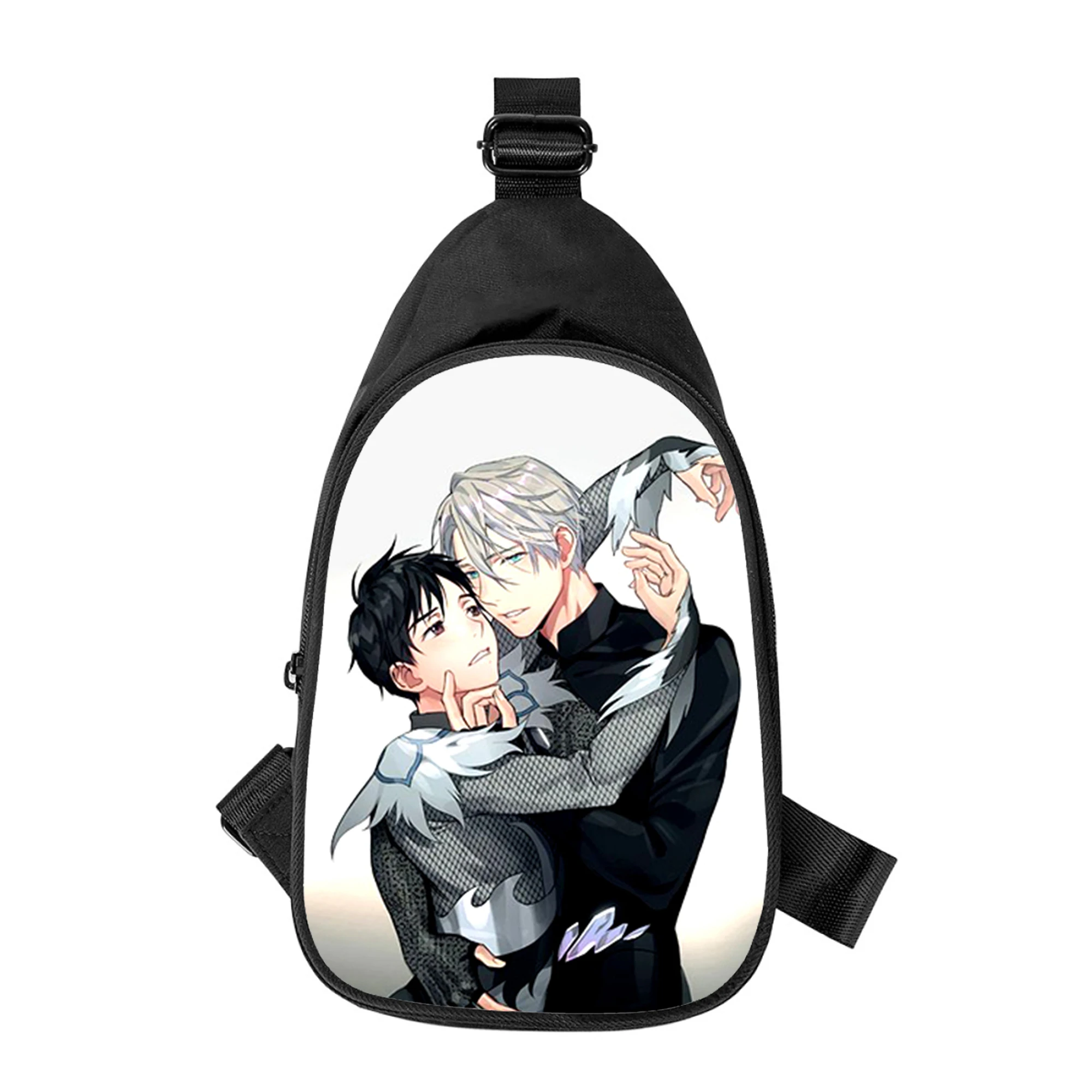 Anime Yuri na Cruz de Gelo Bolsa Peito para Homens e Mulheres, 3D Print, Bolsa de Ombro, Bolsa de Cintura, Marido, Escola, Masculino, Novo, Diagonalmente