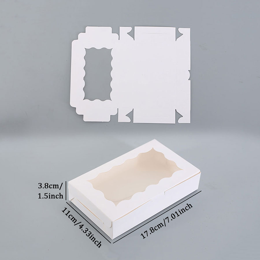 Caixas De Bolo Com Janela, Caixas De Padaria, Caixas De Pastelaria Para Bolo, Doces, Chocolates, Cupcakes, Aniversário, Casamento, Dia Dos Namorados, 10pcs