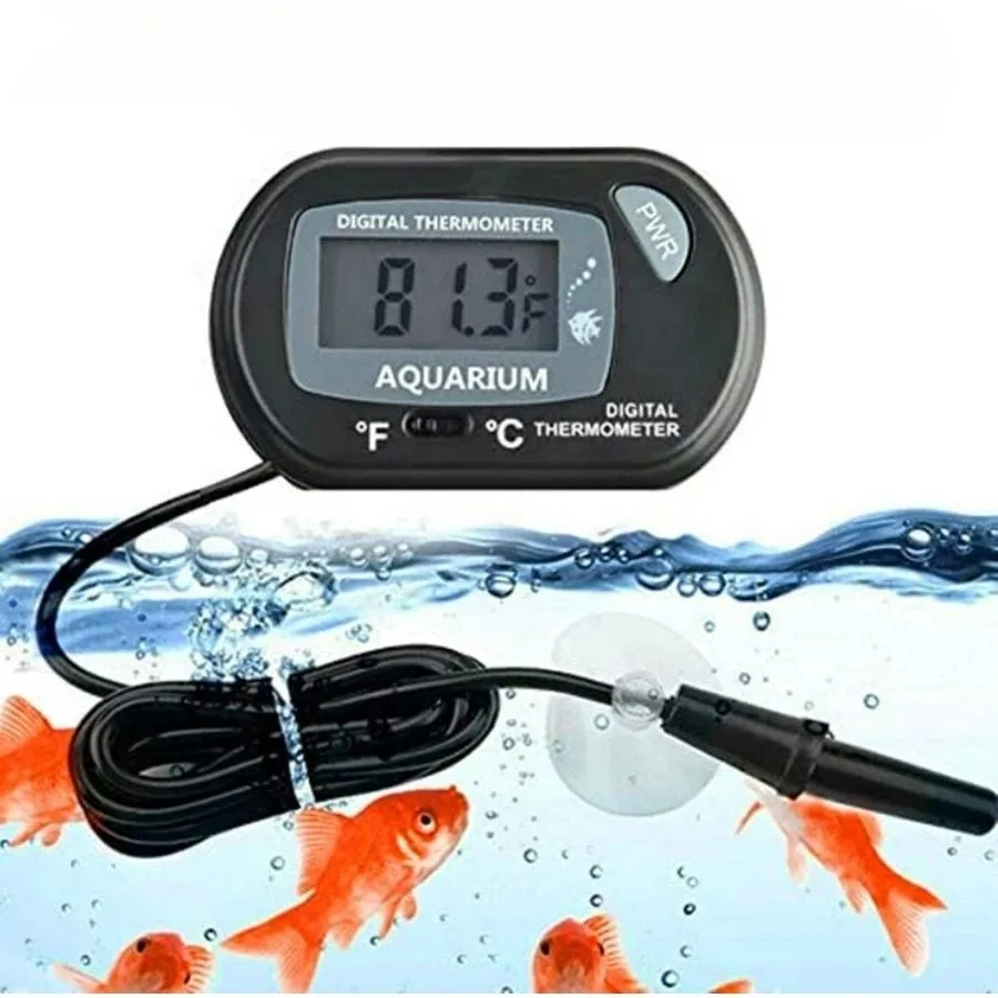 Thermomètre d'aquarium numérique avec sonde ventouse réservoir de poisson eau thermomètre électronique mesure degrés Celsius ℃