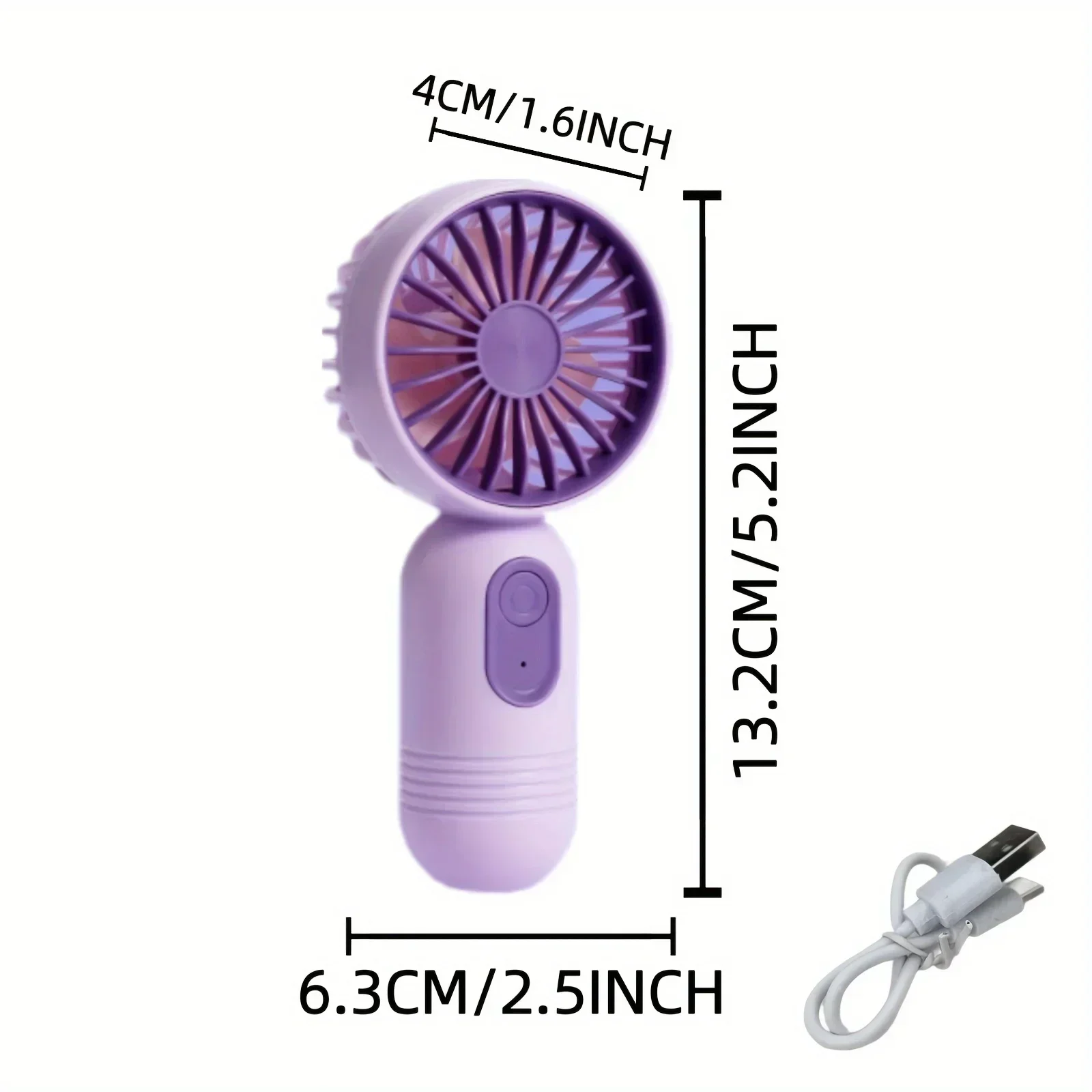 Travel, and Camping Mini Portable Fan USB Charging 3-speed - Handheld Fan for Men and Women Suitable for Office, Outdoor