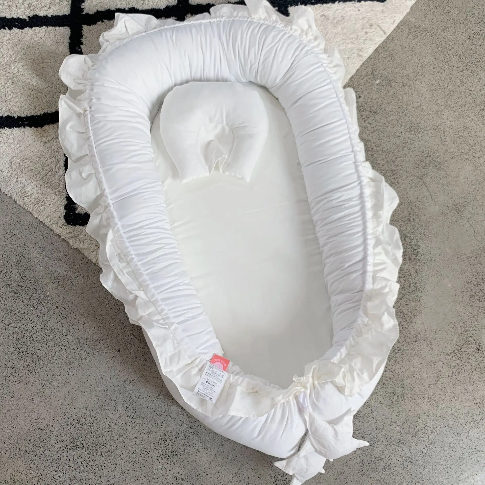 88*50*15 ซม.ผ้าฝ้ายเปลที่ถอดออกได้ Sleeping Nest สําหรับเตียงเด็กเปลหมอนทารกเด็กวัยหัดเดิน Cradle ที่นอนทารกแรกเกิดของขวัญ