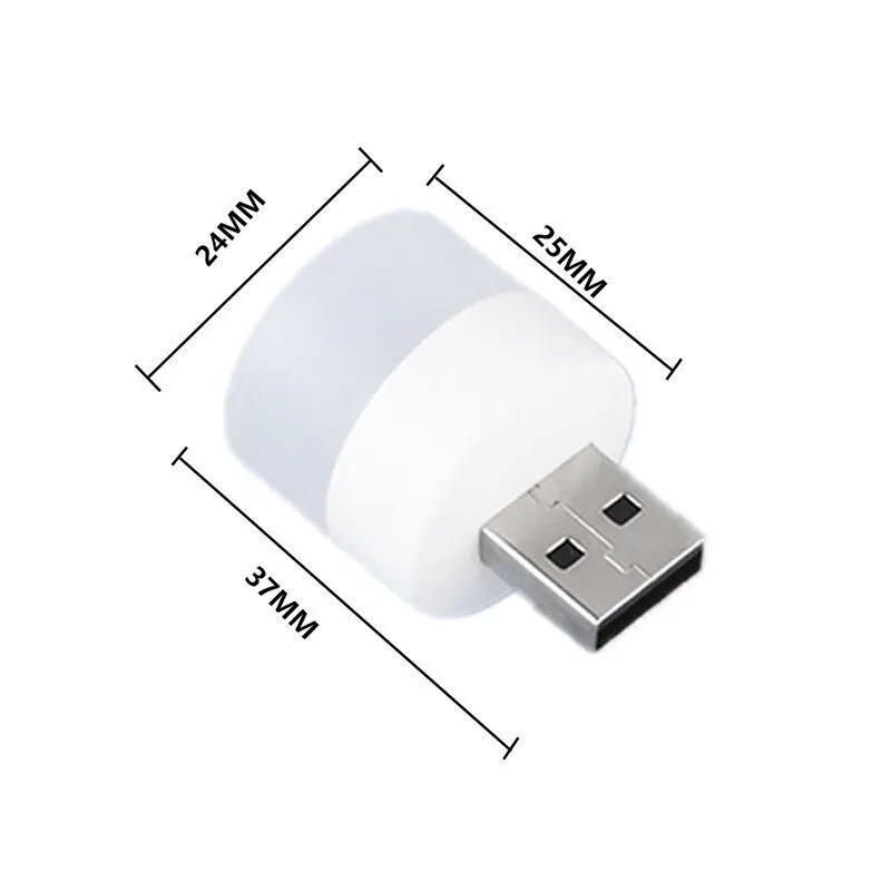 5PCS Mini Super Bright Eye Protection Book Light USB Plug Lamp Computer Mobile Power Charging USB Small LED Night Light