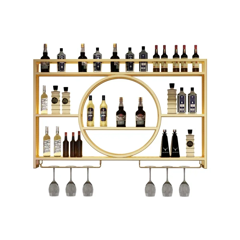 Armário moderno de luxo para vinho, montagem na parede, prateleira dourada, suporte para garrafa, armazenamento, móveis stojak na wino