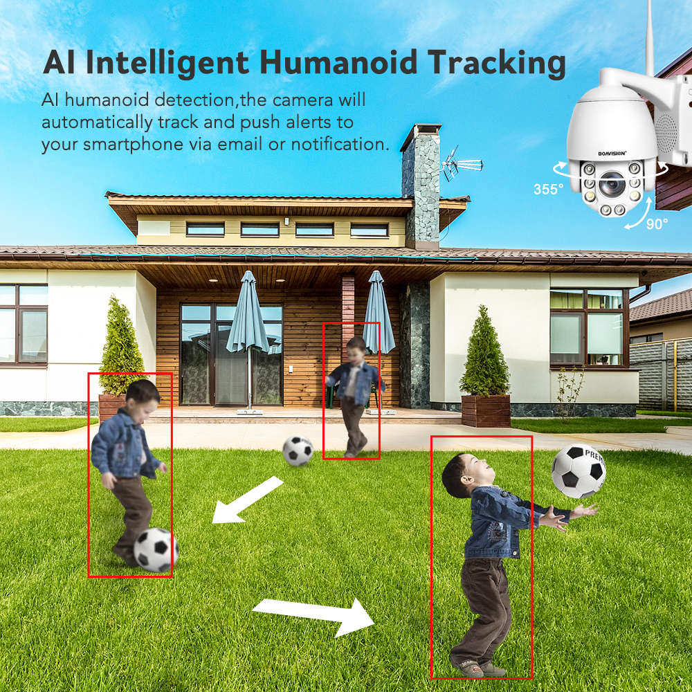 RU Wifi PTZ IP Cam 8MP 5MP 5X Zoom 4G Zwei-wege Audio AI Auto Tracking Drahtlose Cam Outdoor 60m IR Video Home Security Cam