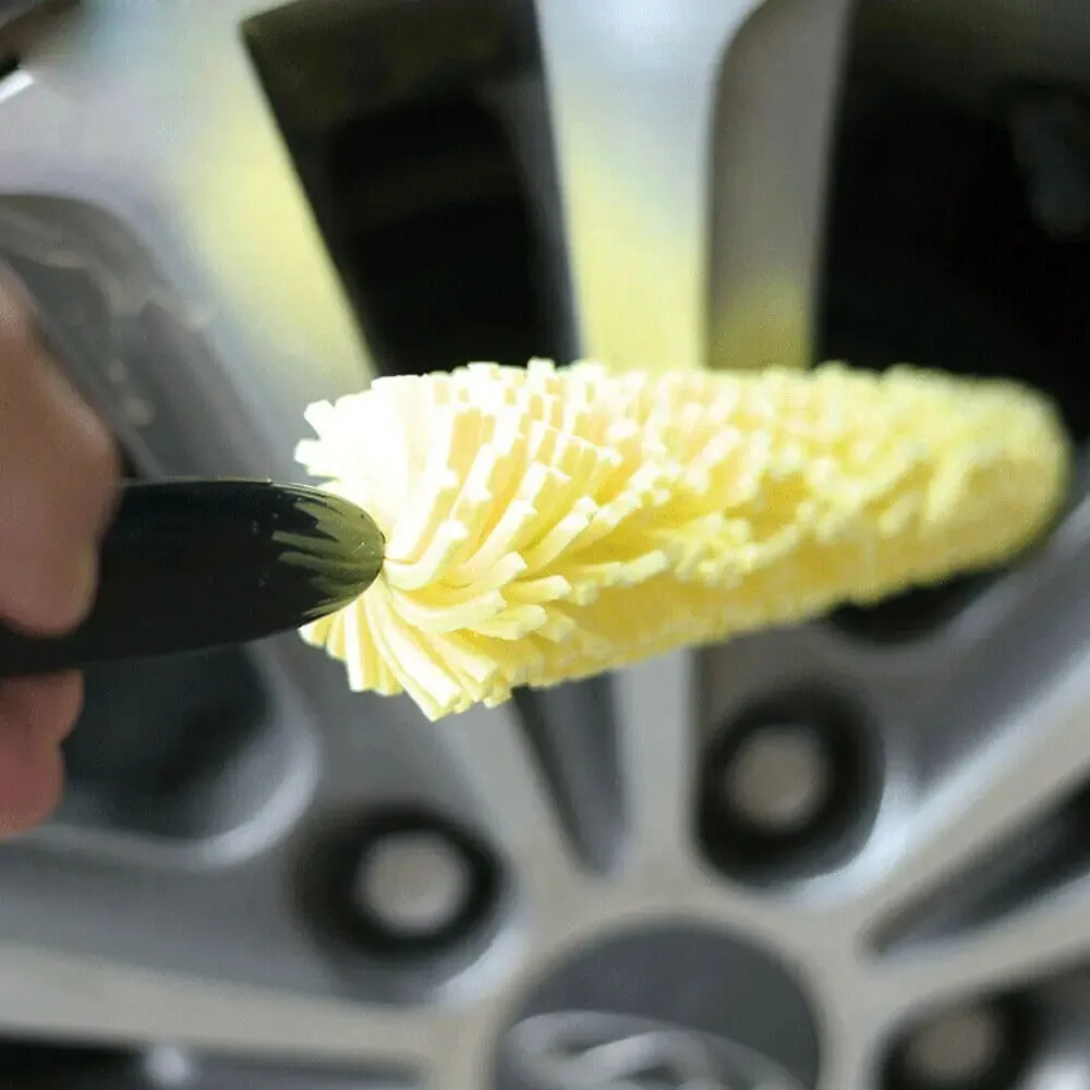 Brosse de lavage de voiture, 1 pièce, brosse pour pneus, nettoie sans effort vos roues de voiture avec ce outil de nettoyage des jantes