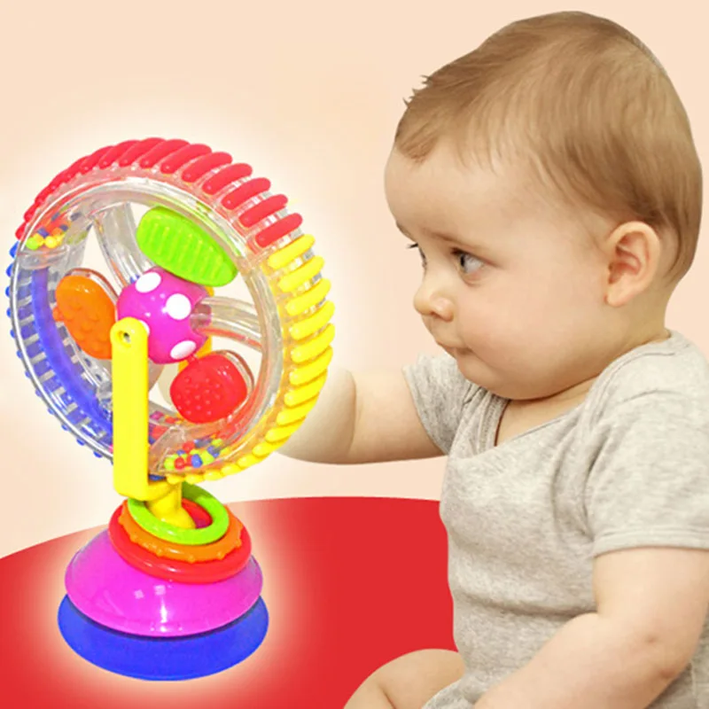 Brinquedo bonito roda gigante para bebê, calmante, estimulante, ferramentas de entretenimento, chocalho, Clank, quebra-cabeça, otário, cedo educacional, cadeira alta