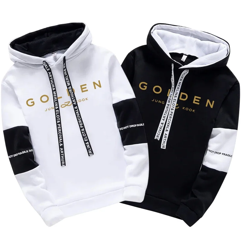 Jung Kook Fans Sudadera con capucha pantalones de chándal todas las estaciones mujer diario Casual deportes sudaderas con capucha Jogger pantalones 2025 K-pop ropa de mujer