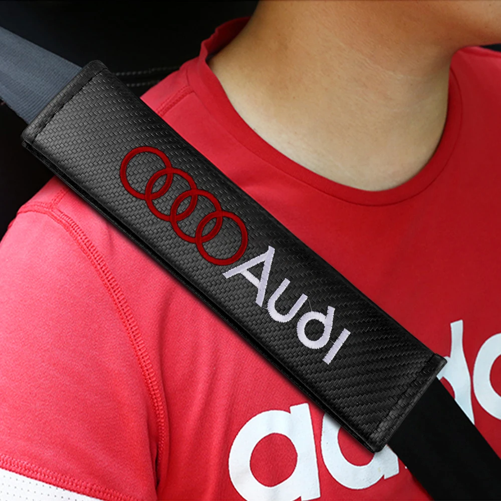 Car Seat Belt Cover Shoulder Protector Cushion Pad Auto Accessories For Audi S line A3 8p 8v 8l A4 b8 b6 b9 A6 c7 A5 Q5 Q3 A1 Q7