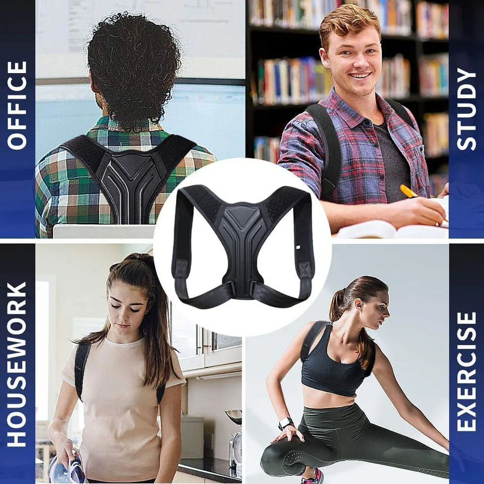 GETINFIT Upper Back Brace Straightener Correction Upper Back Shoulder Back Pain Relief Trainer Neck Back Shoulder Pain Relief