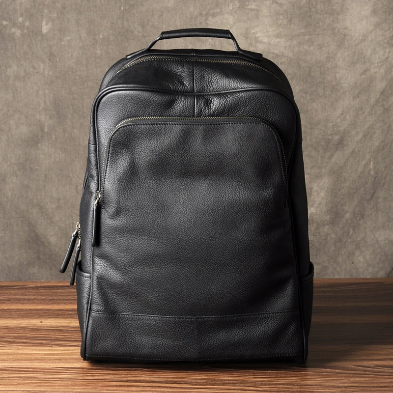 Chất Lượng Cao Thời Trang Chính Hãng Ba Lô Da Nam Bagpack Sinh Viên Học Ba Lô Hàng Ngày Nam Có Túi Lớn Ba Lô Đen