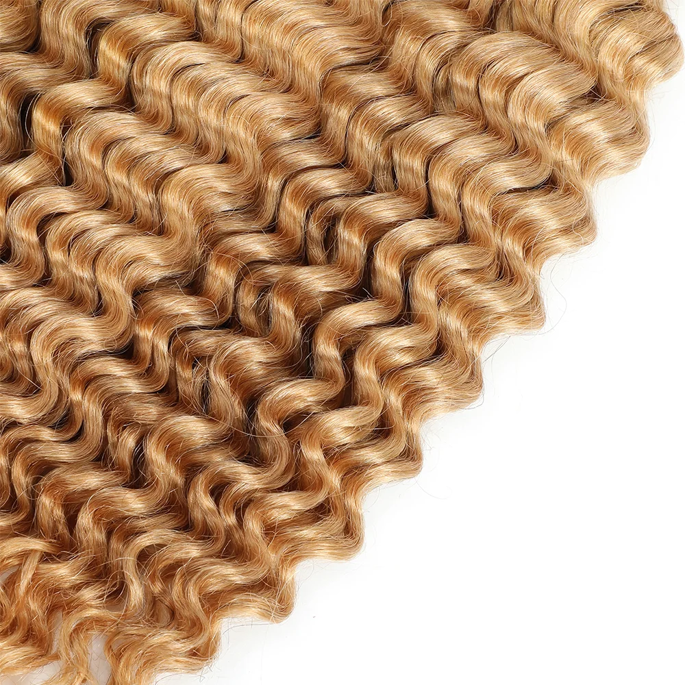 Cheveux tressés humains blonds pour tresses Boho met en évidence aucune trame Extensions de cheveux vierges brésiliens bouclés vague profonde en vrac pour tressage