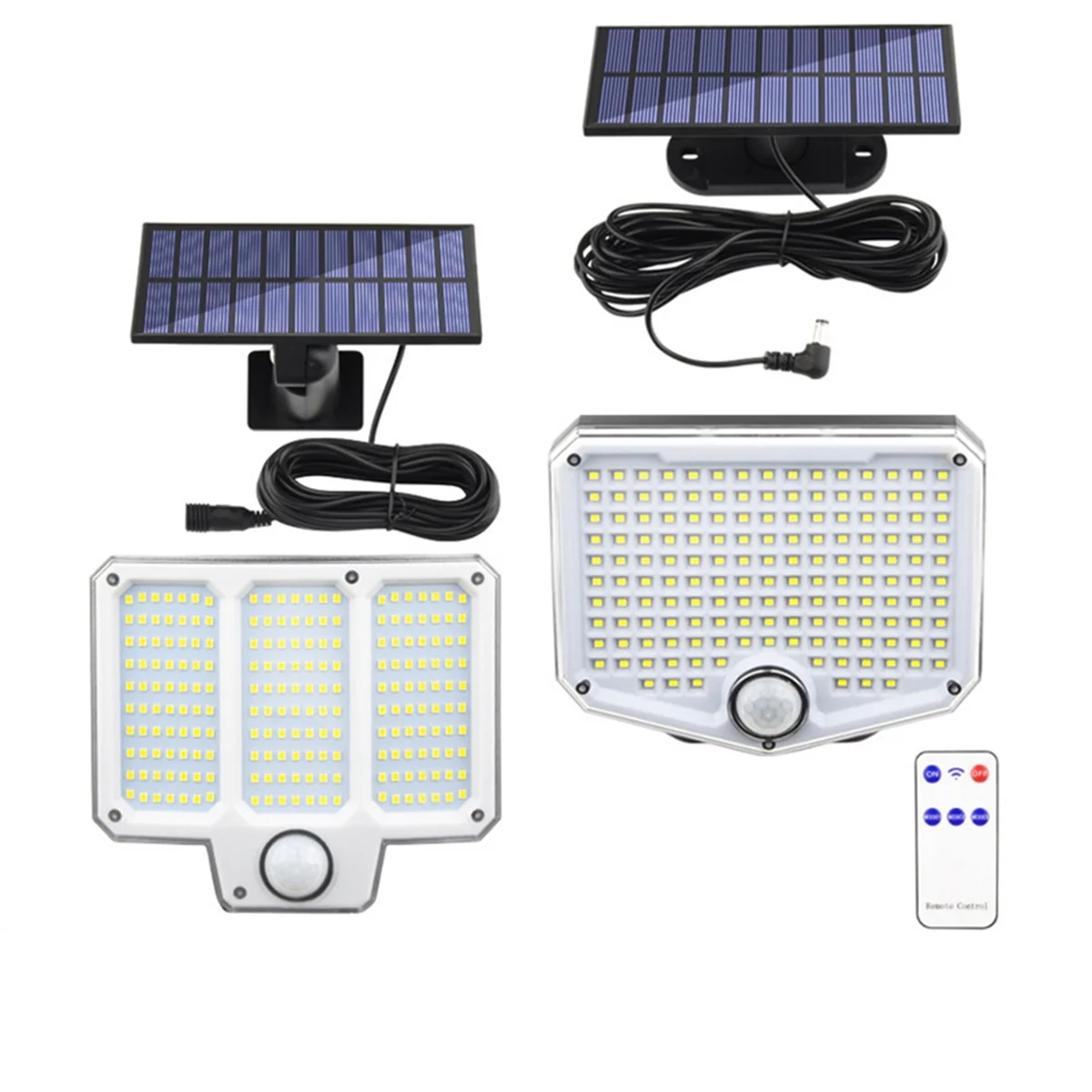 BAAU พลังงานแสงอาทิตย์กลางแจ้ง Super Bright Motion Sensor พลังงานแสงอาทิตย์ Strong Power LED โคมไฟติดผนังสวน IP44 3 โหมดการทํางาน 153 LED