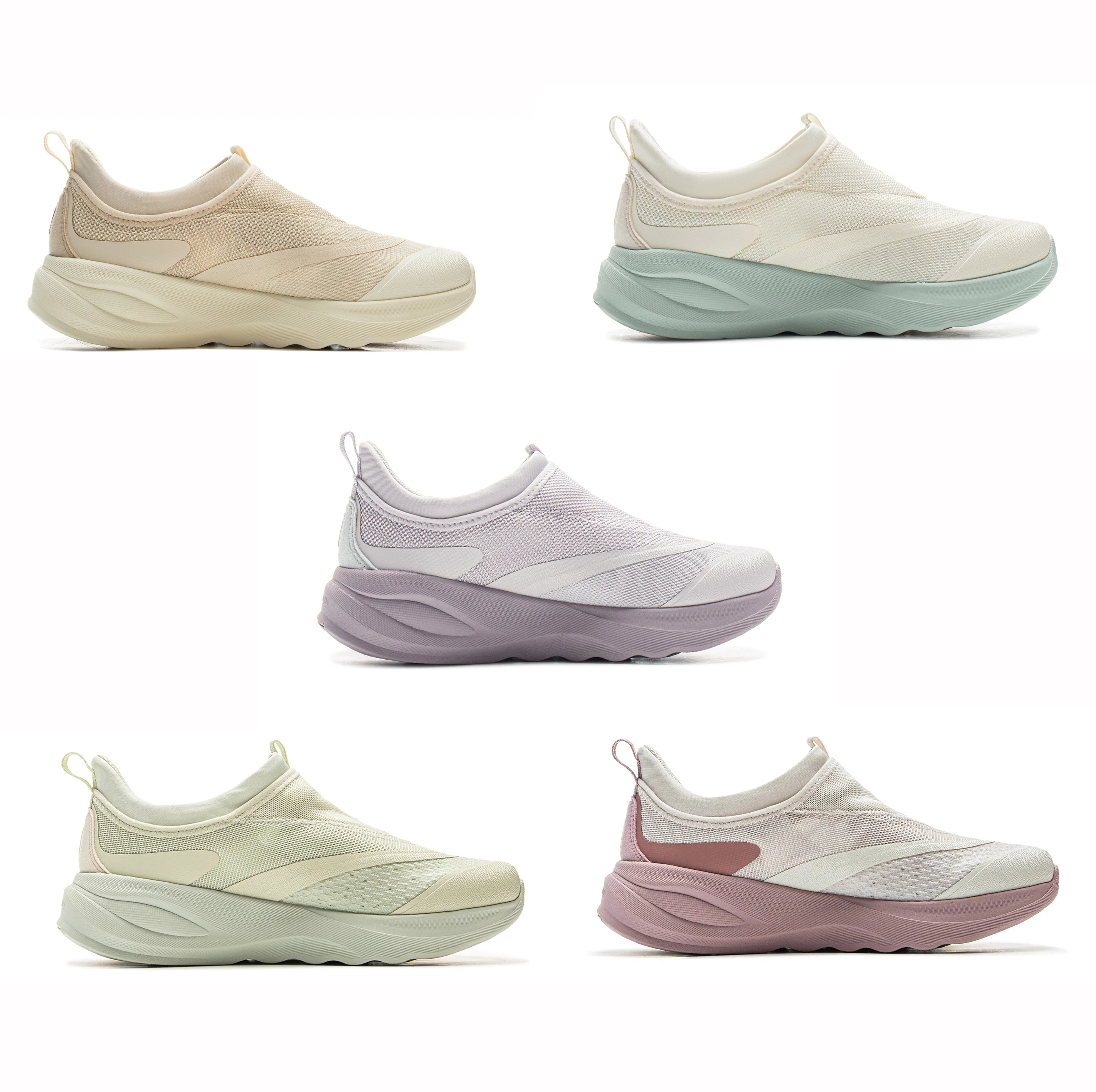 Li-ning zapatos informales sin cordones SOFT GO 2 para mujer COMFOAM forro Flexible transpirable zapatillas deportivas cómodas AGLV006