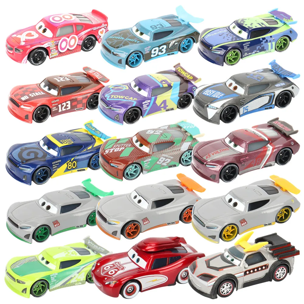 Disney Pixar-Sombrero de coche de Metal Lightning McQueen, modelo de supercoche, juguete para niños, regalo de cumpleaños, 1:55