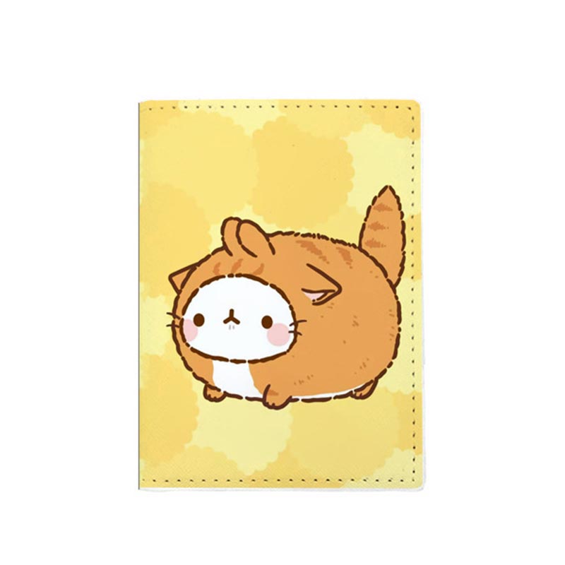 Novo gato doce dos desenhos animados titular do passaporte super qualidade couro do plutônio das mulheres dos homens capa de passaporte caso titular do cartão de identificação