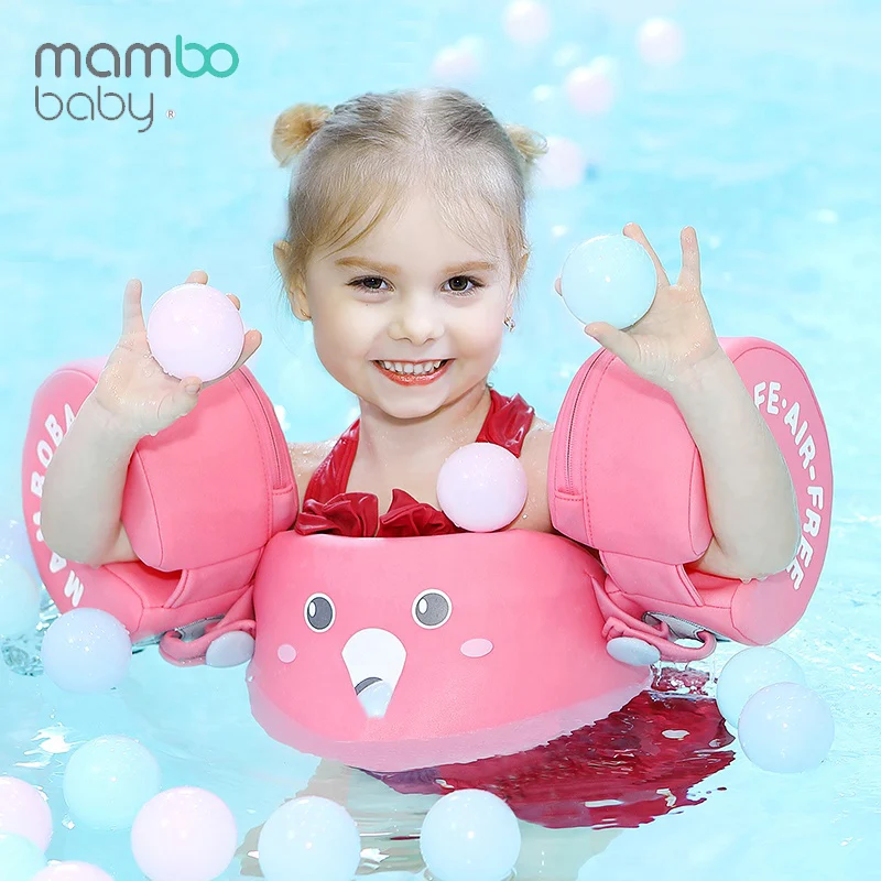 Mambobaby bebê natação flutua instrutor de natação flutuador anel de natação colete de ajuda com asas de braço bóia não inflável para praia piscina