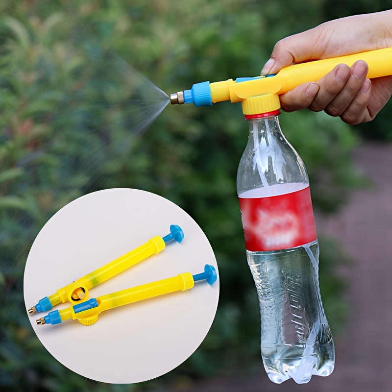 Selecione aleatoriamente um em azul e vermelho manual bomba de ar de alta pressão pulverizador manual garrafa de bebida ajustável bocal de cabeça de spray garde