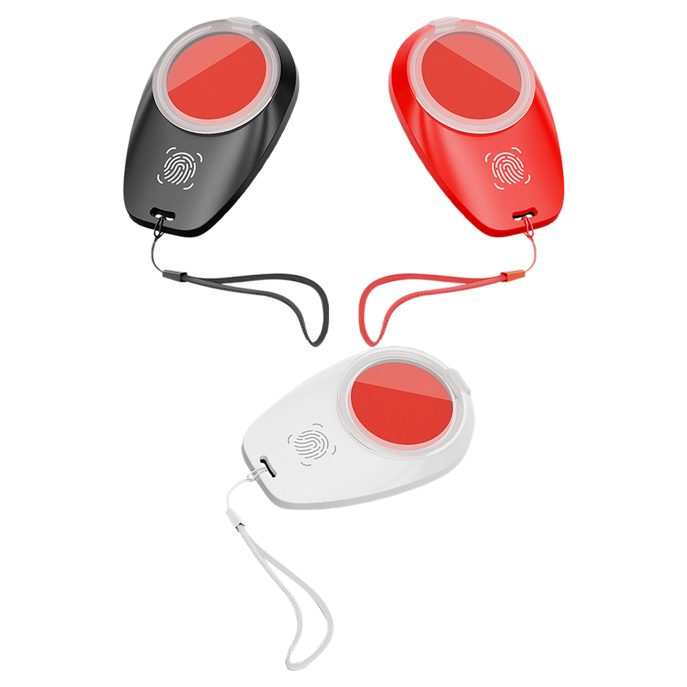 3 uds almohadilla de impresión de huellas dactilares notario identificación de tinta roja impresión Mini sello Abs