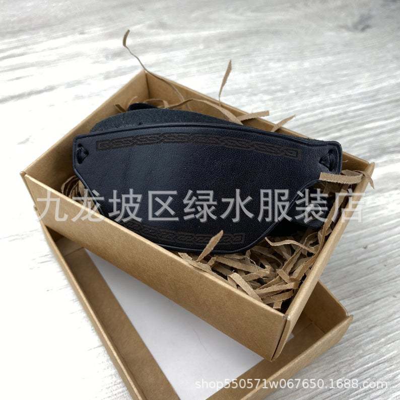 Adjustable Vintage PU Leather Colorblocked Eyepatch Medieval Gothic Roleplaying Pirate Party Props