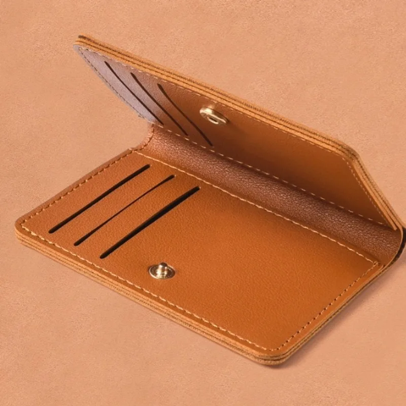 Portafoglio piccolo in pelle PU di design classico per uomo borsa corta da donna semplice borsa per carte di credito Ultra sottile di moda
