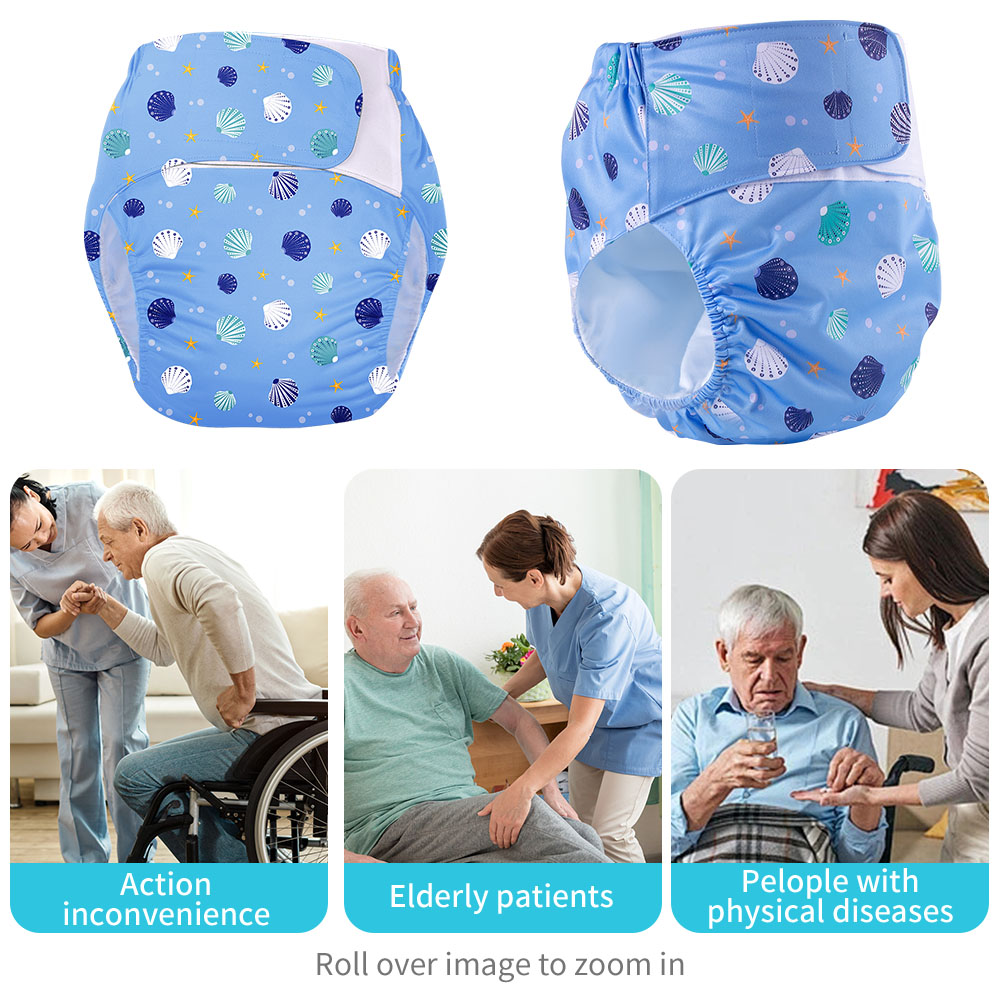 BIAI 2 個大人の布おむつ洗える老人のおむつパンツ再利用可能な抗おねしょデバイス十代のおむつズボン