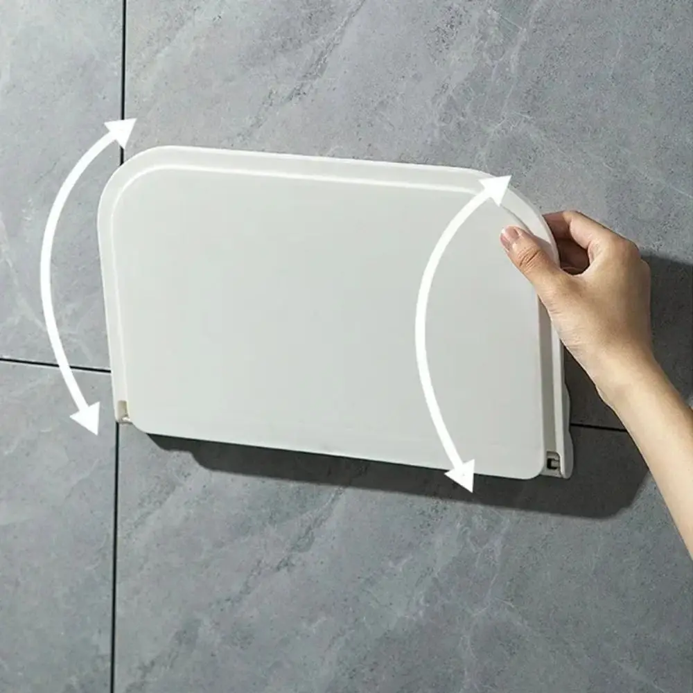 Estante plegable montado en la pared, estante de almacenamiento plegable para ahorrar espacio, soporte para teléfono sin perforaciones, bandeja de almacenamiento para enrutador Wifi, organizador de baño
