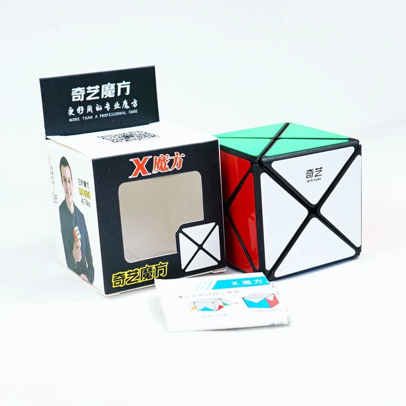 Qiyi 3X3X3 4X4X4 5X5X5 Professonal Khối Đen miếng Dán Kính Cường Lực Tốc Độ Khối Xếp Hình Learnning Cubo Magico Đồ Chơi Dành Cho Trẻ Em Trẻ Em Quà Tặng