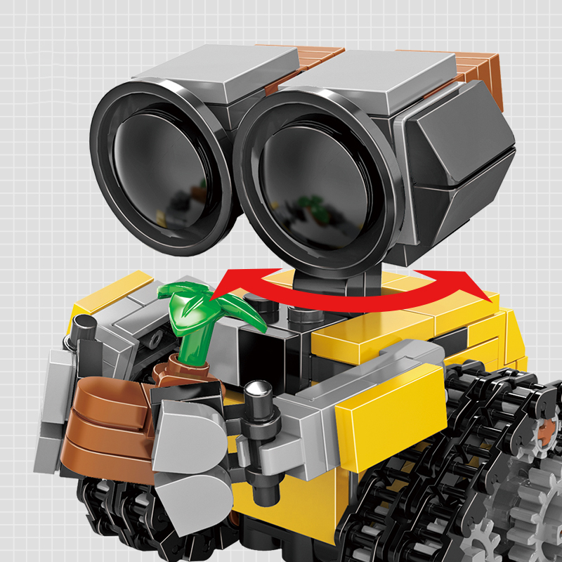 Klasyczny film 200+pcs Mini Robot Wall-e MOC Building Blocks Model DIY Bricks Kits Kreatywne zabawki dla dzieci Dorośli Prezenty