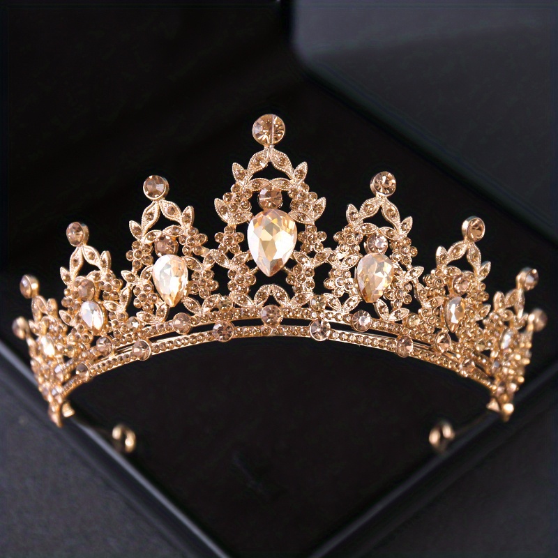 Bruiloft Haar Tiara Kristal Bruids Tiara Kroon Zilver Kleur Diadeem Sluier Tiara Bruiloft Haaraccessoires Hoofddeksels Hoofd Sieraden