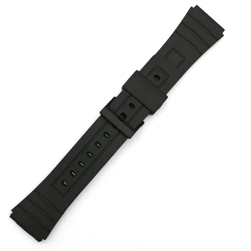 Correa de goma de silicona de 18mm y 20mm para reloj Casio W800H W800H A158/168 AE1200/1300 para pulsera SGW400 F91W F84 F105/108
