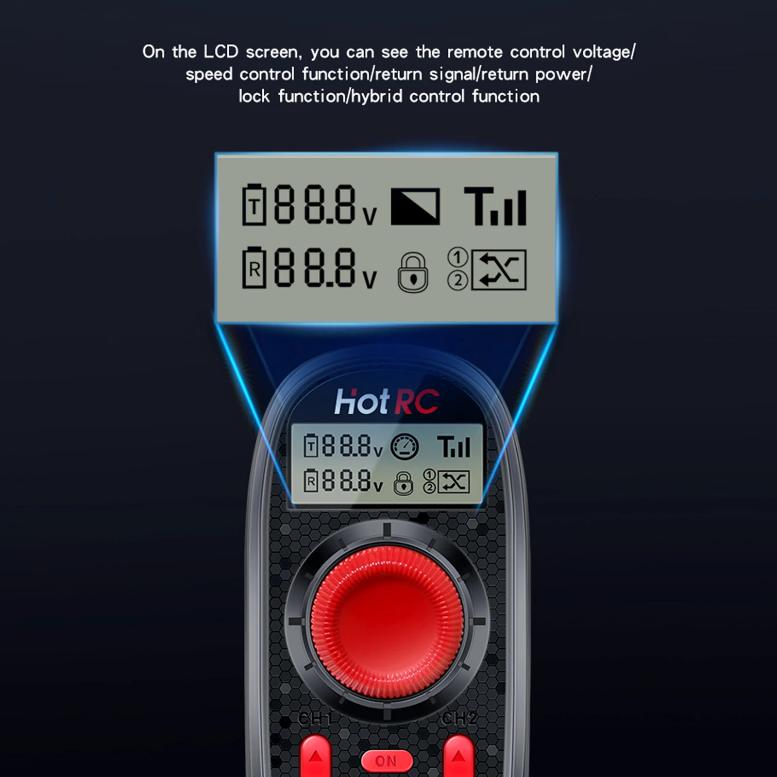 HOTRC DS-600 6CH 2,4 GHz Funksystem Sender Fernbedienung mit DS 600 PWM 6-Kanal-Empfänger für RC-Boot