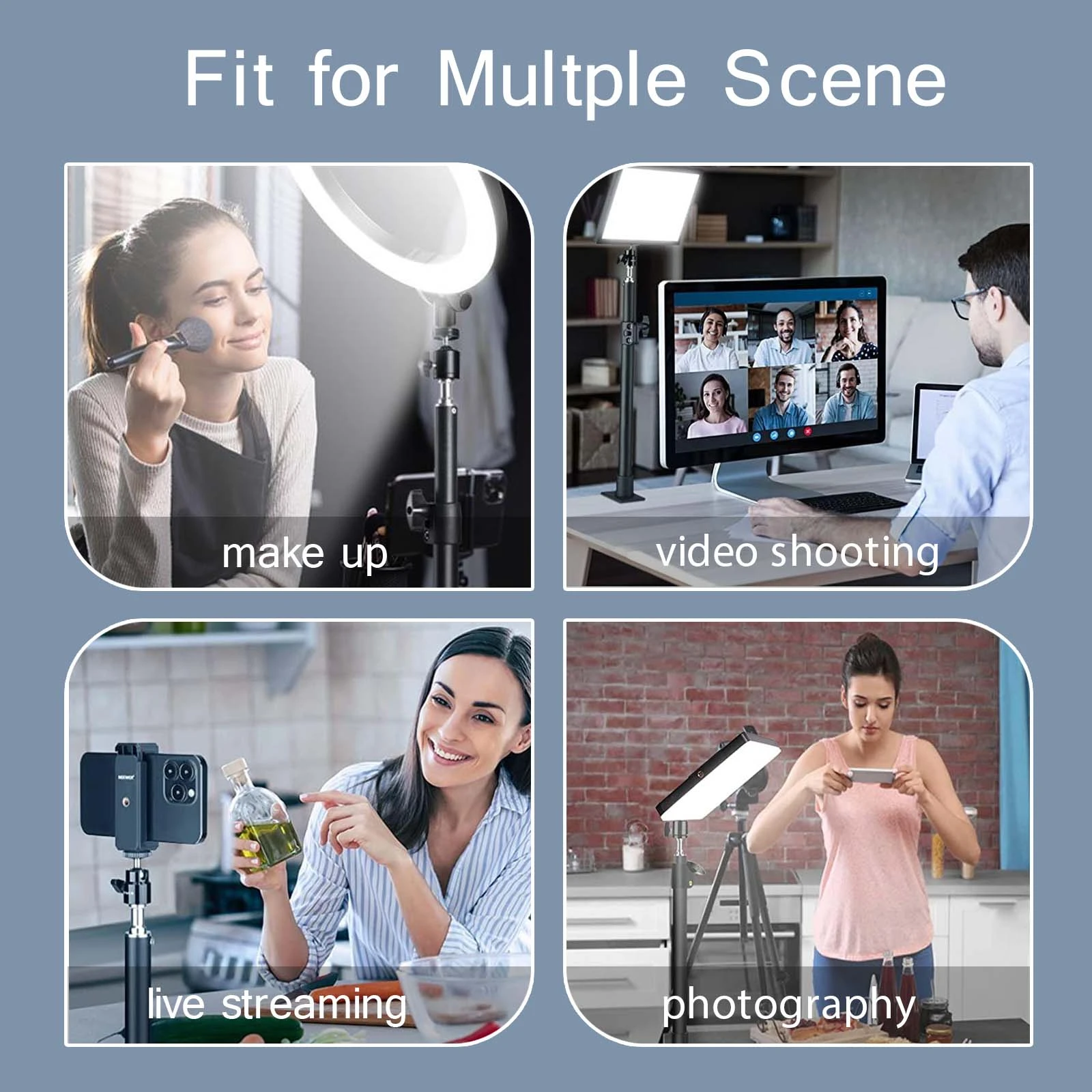 Desk Mount Stand DSLR Camera C Clamp Light Stand Photographic Light Boom Stand With Ball Head for Phone Video Ring Light Zoom