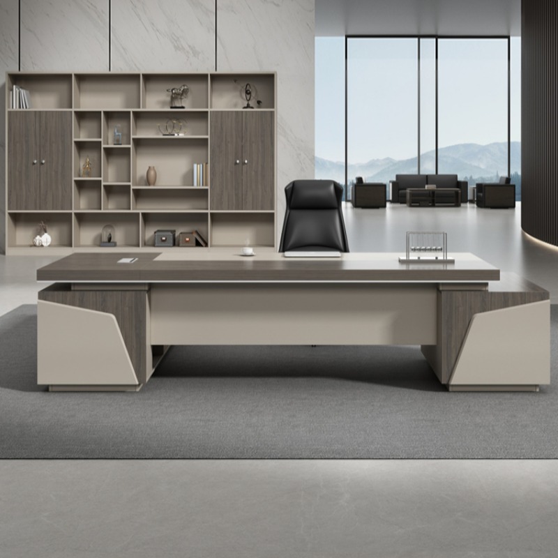 Mesa de armazenamento chefe moderna, acessórios de luxo, armário de trabalho, conferência, recepção, jogos, designer, móveis de escritório