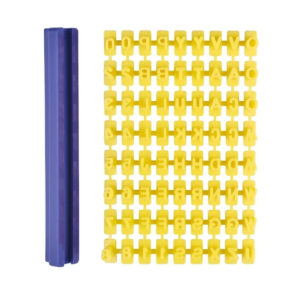 Keramische Kunst Alfabet Nummer Letter Polymeer Klei Tool Presser Embosser Mold Afdichting DIY Embossing Aardewerk Klei Effen Staaf Gereedschap