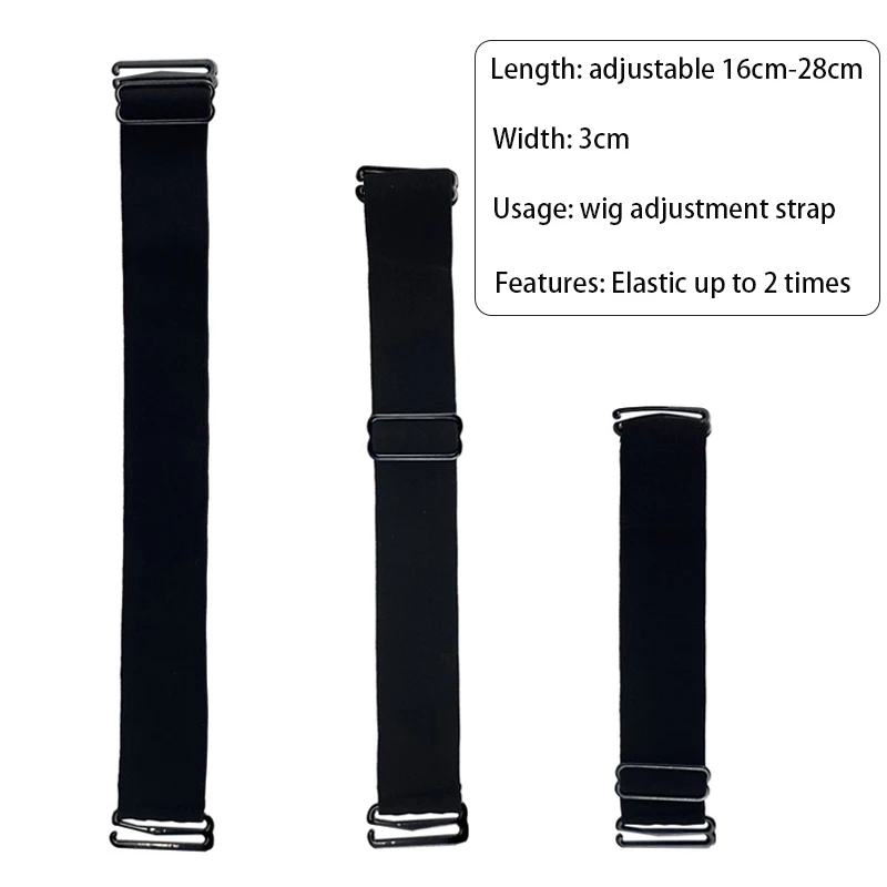1Pcs Adjustable Elastic Band For Wigs Removable Rubber Band With Metal Buckle For Fix Wig Adjustable Wig Straps For Making Wigs