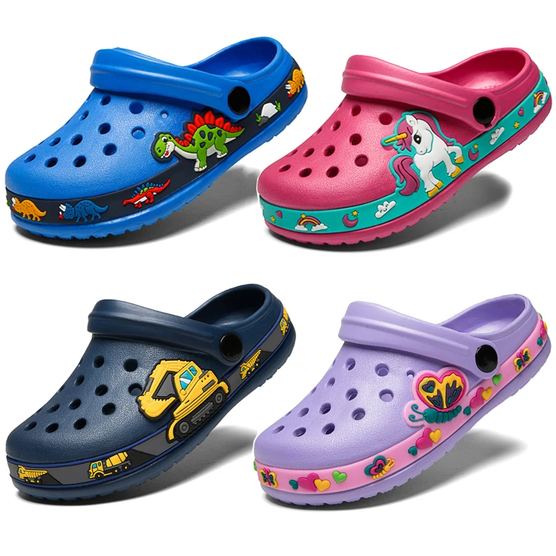Nette Neue Tier Baby Jungen Hausschuhe Sommer Kinder Cartoon Sandalen Kleinkind Strand Schuhe Mädchen Nette Rutschen Kinder Hausschuhe
